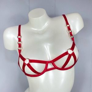 Victoria’s Secret Strappy Red Cage Bra